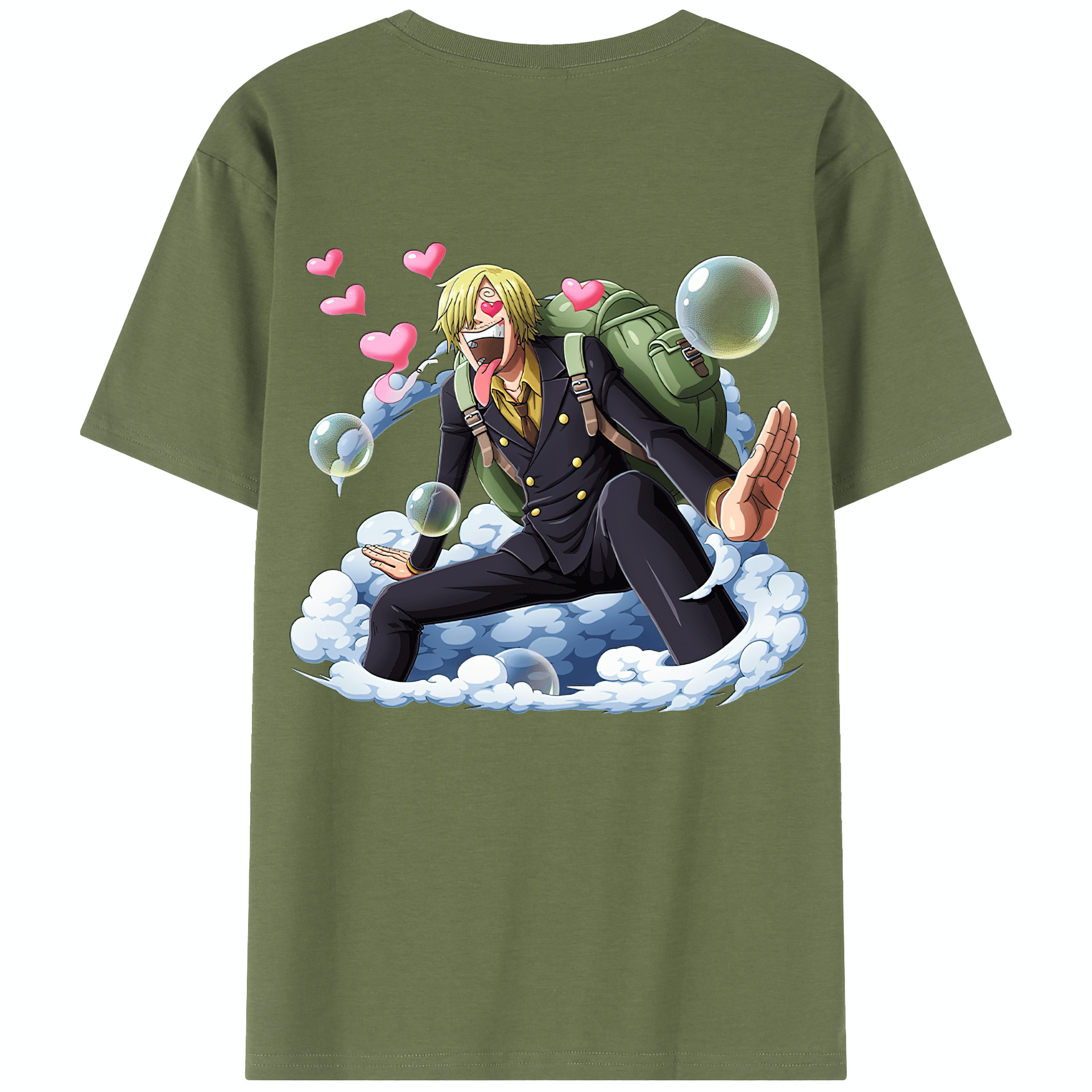 ワンピース サンジ ONE PIECE Sanji 綿100％半袖Tシャツ（背面プリント）